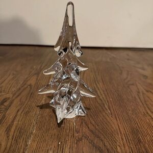 Vintage ClearGlass Christmas Tree Approx 6” Tall